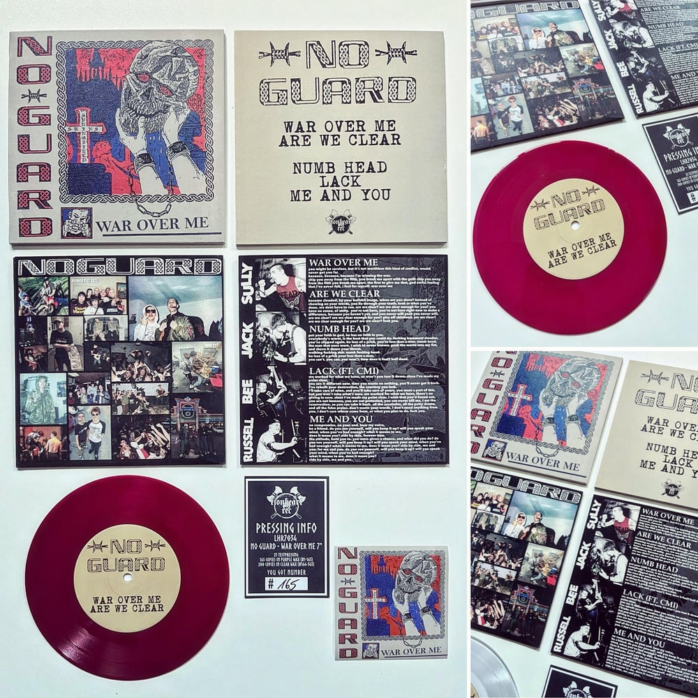 NO GUARD - War Over Me 7"  Purple Wax (165 made)