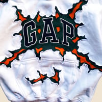 Image 2 of REWORKED GAP CRACKY WHITE HOODIE SIZE L