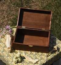 Image 3 of Wooden Coffin Mixed Media Stash Box / Trinket Box - "The High Priestess"