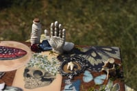 Image 5 of Wooden Coffin Mixed Media Stash Box / Trinket Box - "The High Priestess"