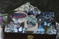 Image 2 of Wooden Coffin Mixed Media Stash Box / Trinket Box - "The High Priestess"