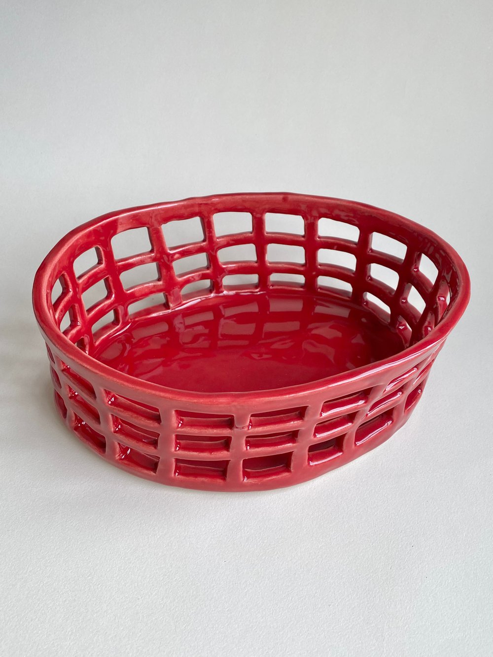 Image of Red Oval Basket