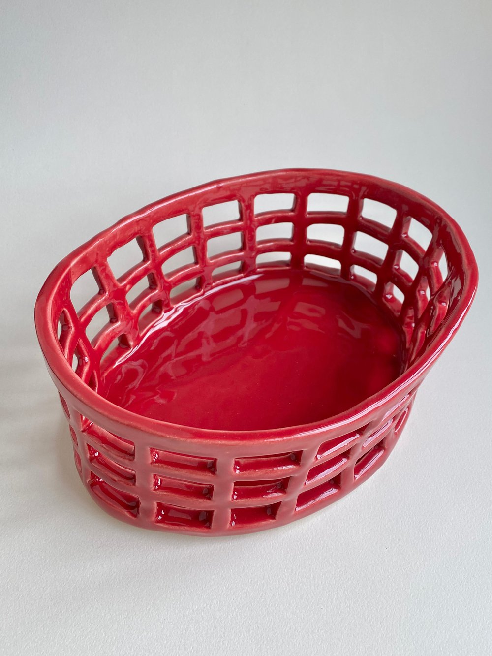 Image of Red Oval Basket