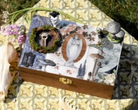 Image 7 of Wooden Coffin Mixed Media Stash Box / Trinket Box - Cemetary Angel 