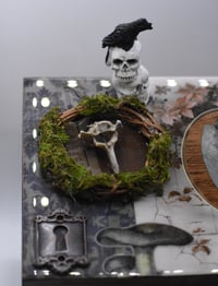 Image 8 of Wooden Coffin Mixed Media Stash Box / Trinket Box - Cemetary Angel 
