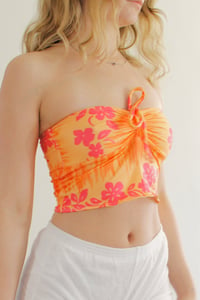 Image 2 of ♲ Tropic Ruched Tube Top - XS