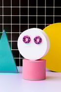 Donut Memphis pequeños fucsia/blanco