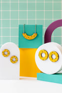Donut Memphis grande amarillo/turquesa