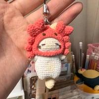 Image 3 of Loafy Cat in Crab Hat Keychain