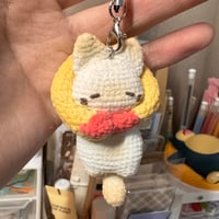 Image 3 of Loafy Cat in Tempura Hat Keychain