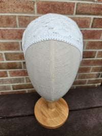 Image 5 of White Cotton Lace Hair Covering 
