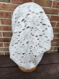 Image 4 of White Cotton Lace Hair Covering 