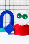 Pendientes Memphis triangle verde