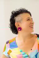 Pendientes Memphis triangle verde