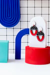 Pendientes Memphis red party