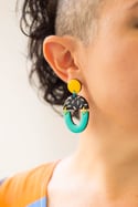 Pendientes Memphis red party