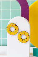 Donut Memphis grande amarillo/turquesa