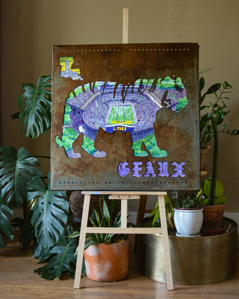 Image of Geaux Tigers LSU painting