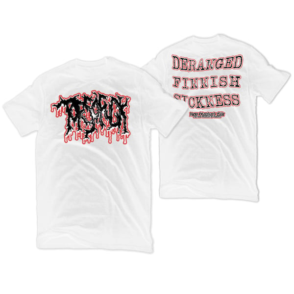 Image of TORSOFUCK "DERANGED" WHITE T-SHIRT