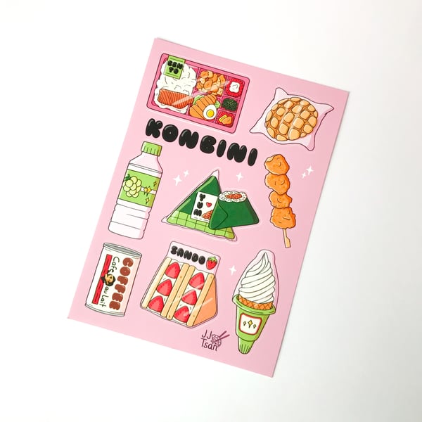 Image of Konbini A6 Sticker Sheet