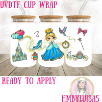 Princess Cinderella UVDTF cup wrap