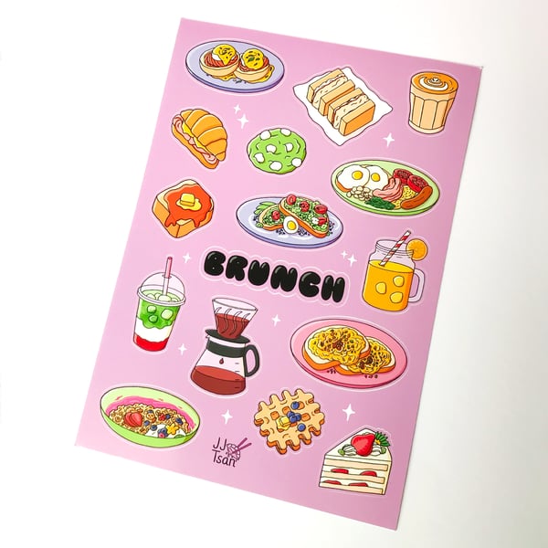 Image of Brunch A5 Sticker Sheet