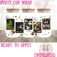 Loteria nightmare before Christmas UVDTF cup wrap