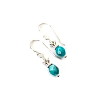 Image 3 of Tiny Tropical Pineapple Semi-precious Gemstone Earrings