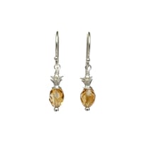 Image 7 of Tiny Tropical Pineapple Semi-precious Gemstone Earrings