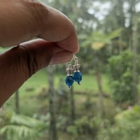 Image 6 of Tiny Tropical Pineapple Semi-precious Gemstone Earrings