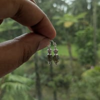 Image 16 of Tiny Tropical Pineapple Semi-precious Gemstone Earrings