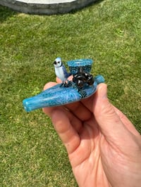 Image of Blue jay bird bath kazoo 