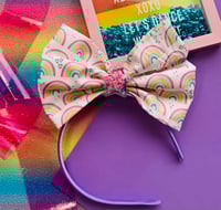 Image 1 of Extra Large Rainbow Star Headband 