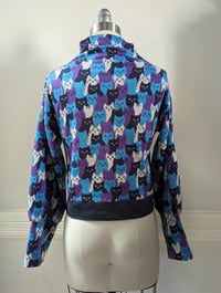 Image 2 of Kitty Jacquard Knit Top (blue tone) MTO