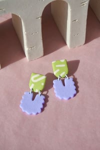 Image 2 of Lilac & Chartruese Poolside Dangles