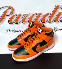 Image 1 of Nike Men's Dunk Hi Retro University Black/Safety Orange (Size 12 Men's)