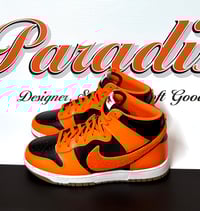 Image 4 of Nike Men's Dunk Hi Retro University Black/Safety Orange (Size 12 Men's)