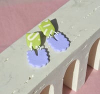 Image 1 of Lilac & Chartruese Poolside Dangles