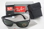 Image of Ray Ban Wayfarer folding RB2140 Black Green Lenses