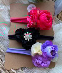 Image 2 of Peony Flower & Rhinestone Heart Nylonband