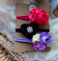 Image 1 of Peony Flower & Rhinestone Heart Nylonband