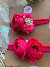Image 1 of Pink Peony Rhinestone  Nylonband