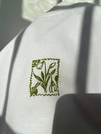 Image 2 of Snowdrop stamp T-shirt (Made to order)