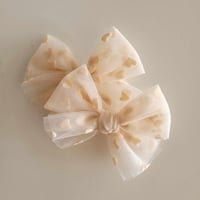 Sweetheart Tulle Bow // Apricot