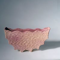 Image 3 of Brenda McMAHON | Pink Carved Halfmoon Vase