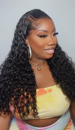 Image of Pre Braided Water Wave 13x4 Lace Front Wig in 24”