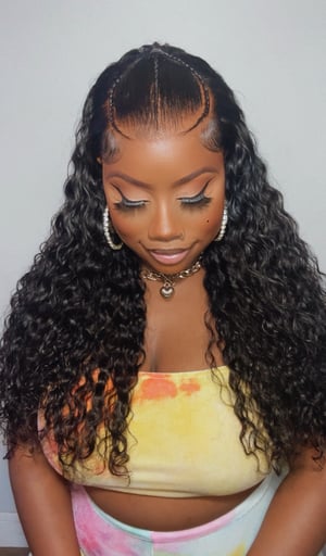 Image of Pre Braided Water Wave 13x4 Lace Front Wig in 24”