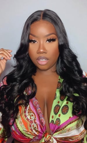 Image of Jet Black Body Wave 7x5 HD Lace Closure Wig in 24”