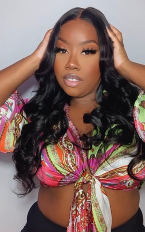 Image of Jet Black Body Wave 7x5 HD Lace Closure Wig in 24”