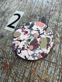 Image 3 of Marbled Mirrors with printed iridescent paper // small mixed batch 